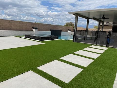 Oak Hills Artificial Grass and Cement Pavers installation in Corona, Pool Deck Pavers, Claremont Artificial Grass & Pavers